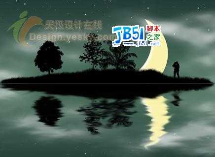 使用Photoshop绘制一幅浪漫的夏夜壁纸