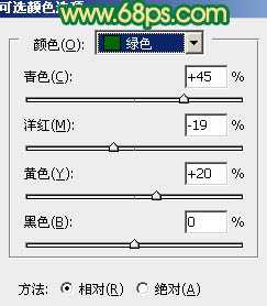 Photoshop将外景人物图片调成清爽的青绿色