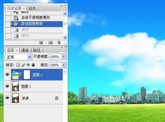 Photoshop将街景婚片增加上金黄色效果教程