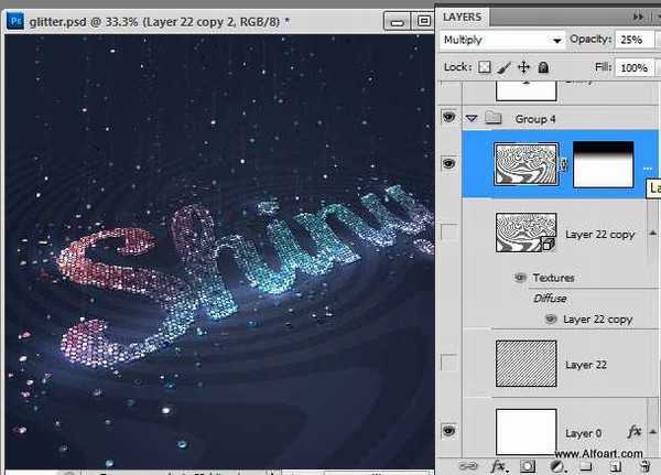 PS制作绚丽的闪光粒子字体特效