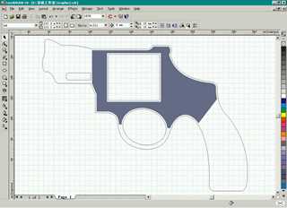CDR绘制逼真的左轮手枪实例教程