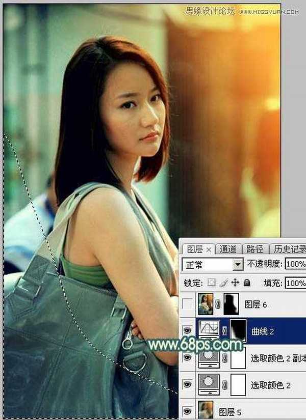 使用Photoshop给美女人像添加怀旧漏光效果