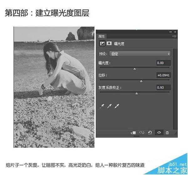 Photoshop调出文艺范的黑白人像艺术效果教程