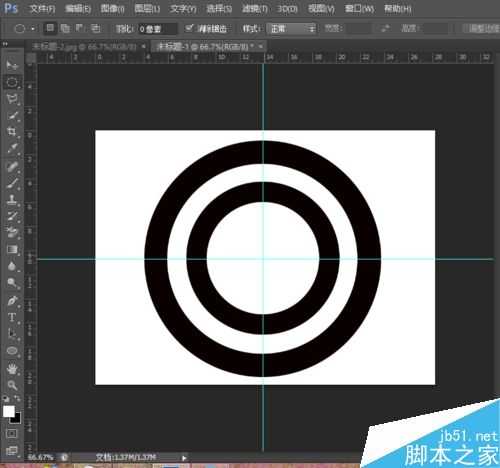 用PS单色填充制作一个靶心