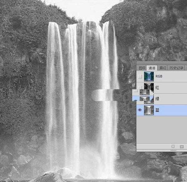 ps怎么抠出一条完整的瀑布? ps瀑布抠图教程