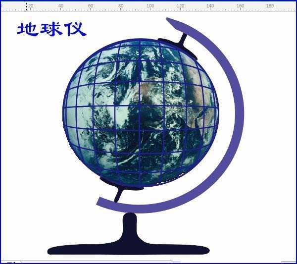 cdr怎么画地球仪? cdr设计地球仪的教程