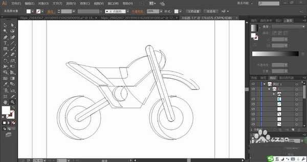 ai怎么手绘摩托车? ai扁平化摩托车的画法