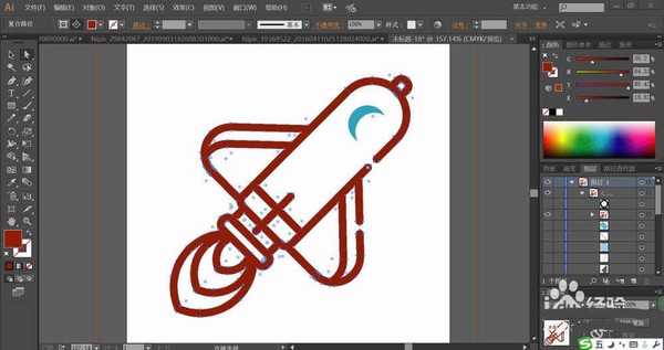 ai怎么绘制火箭矢量图? ai火箭的画法