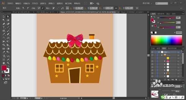 ai怎么设计彩色小屋图片? ai彩色房子的画法