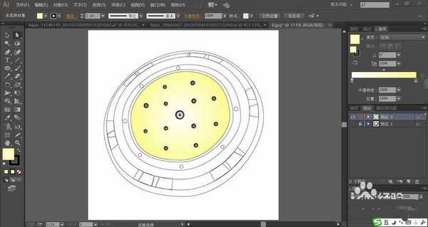 ai怎么手绘工矿灯素材矢量图? ai工矿灯插画的画法