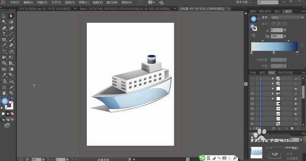 ai怎么设计一款巨型游轮? ai游轮矢量图的画法